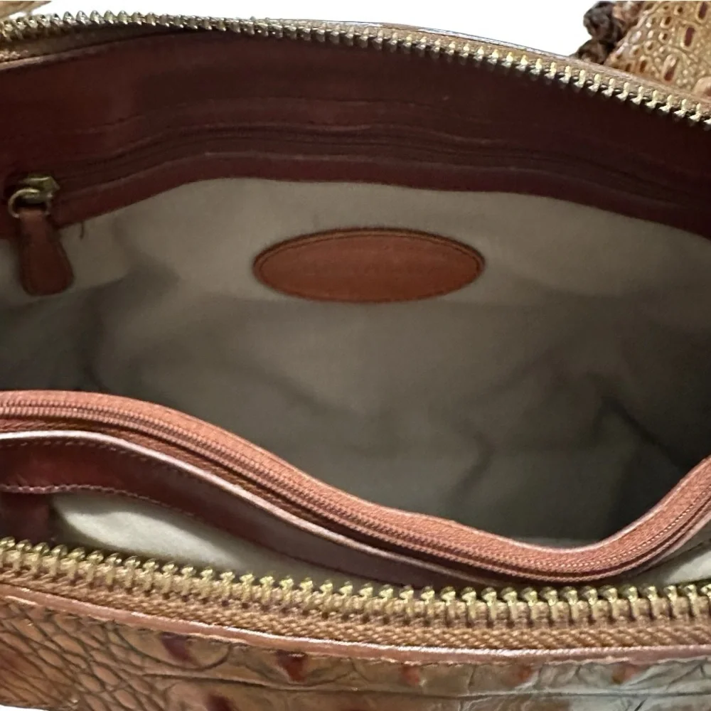 Brahmin Toasted Almond Collection 4 Pieces Handbag Crossbody Two Wallets